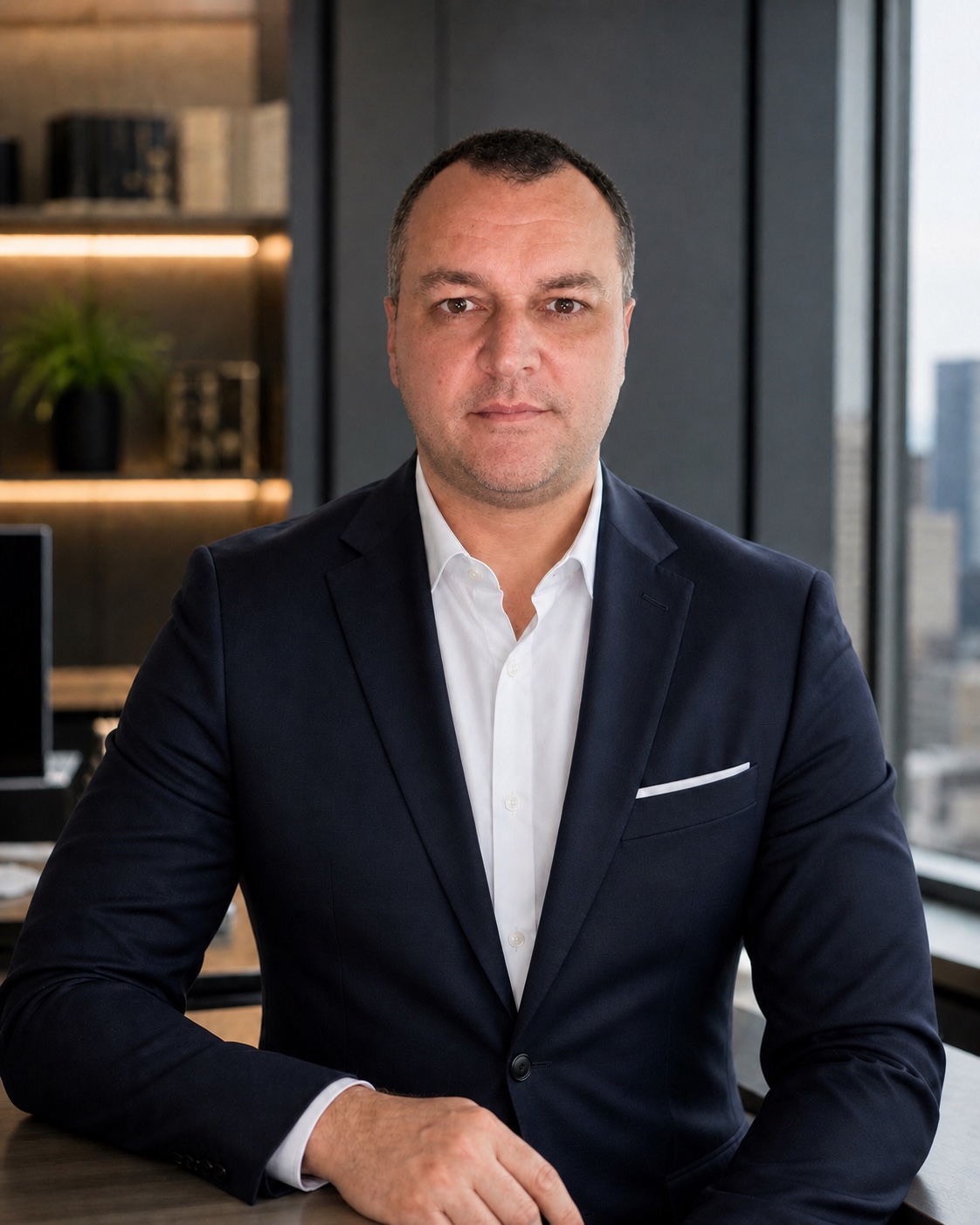 Casiani Gherlan, Founder & CEO of ProofOps Medical, photographed in a modern office